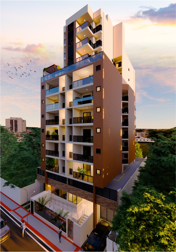 Fachada de Edifício Paradise em Praia de Itaparica, Vila Velha